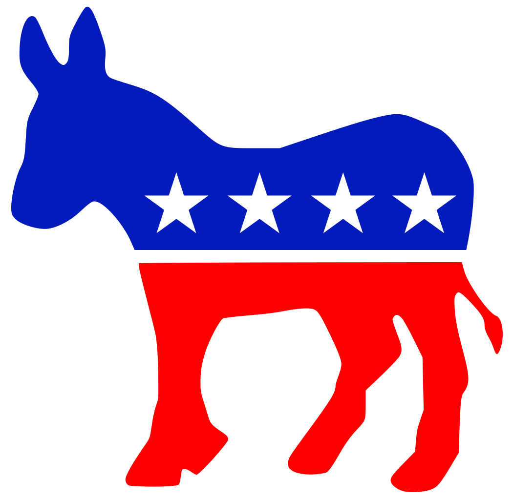 Old logo of the Democratic Party, showing their symbol, the donkey.