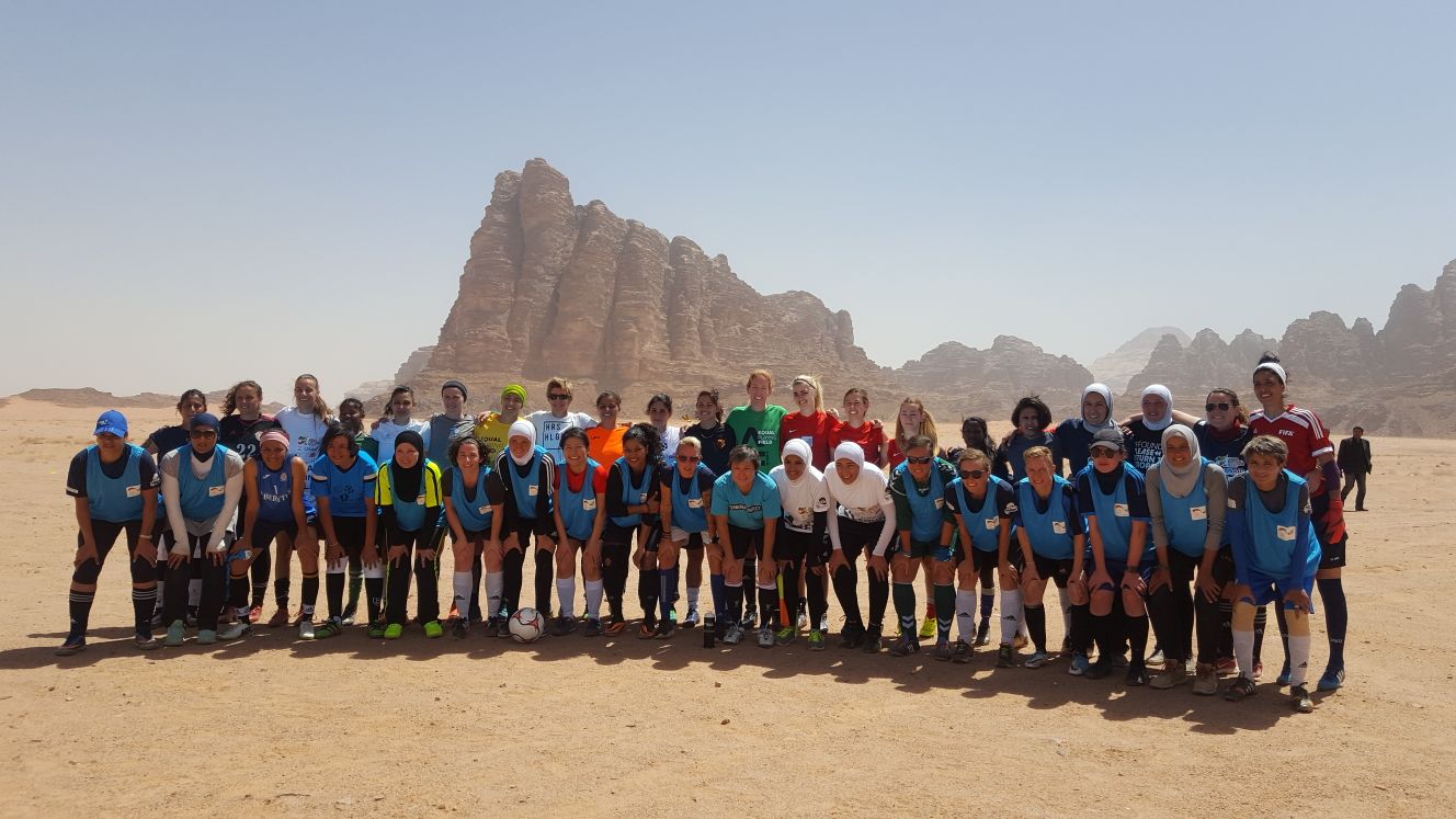 EPF players in the Wadi Rum desert, Jordan.