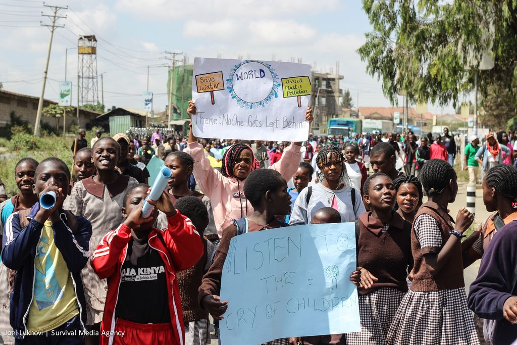 Climate protesters take action in Nairobi, Kenya on September 20, 2019.