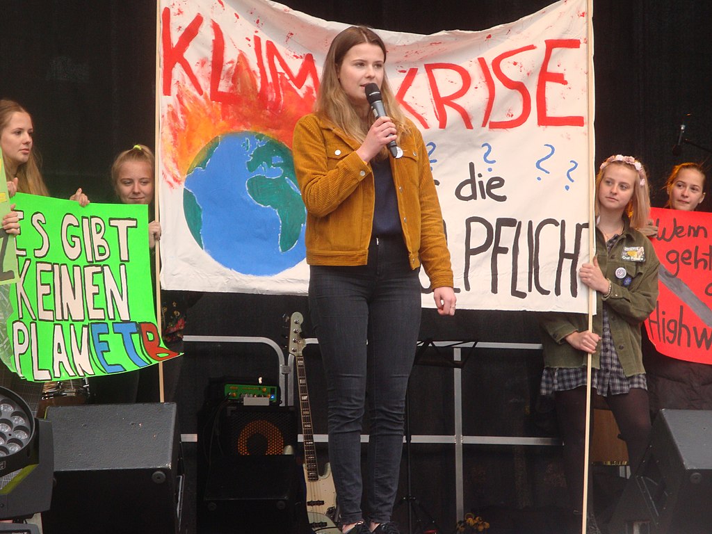 Luisa Neubauer at Europafest in Aschaffenburg.