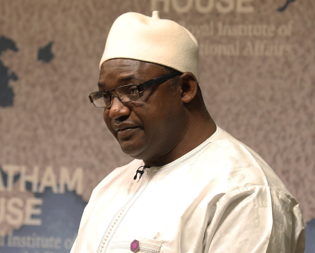 HE Adama Barrow, President, Republic of the Gambia, speaking in 2018.