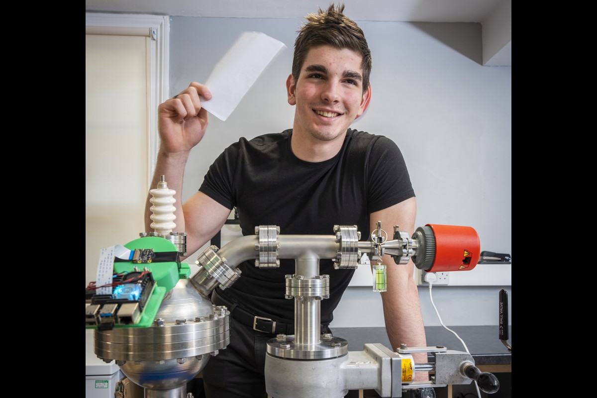 Cesare Mencarini and his nuclear fusion reactor.