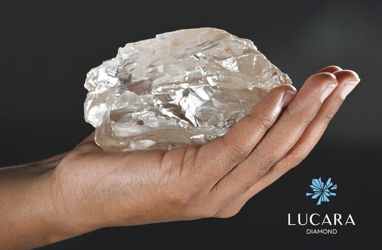 The 2,492-carat diamond mined in Lucara's Karowe Diamond Mine in northeast Botswana.