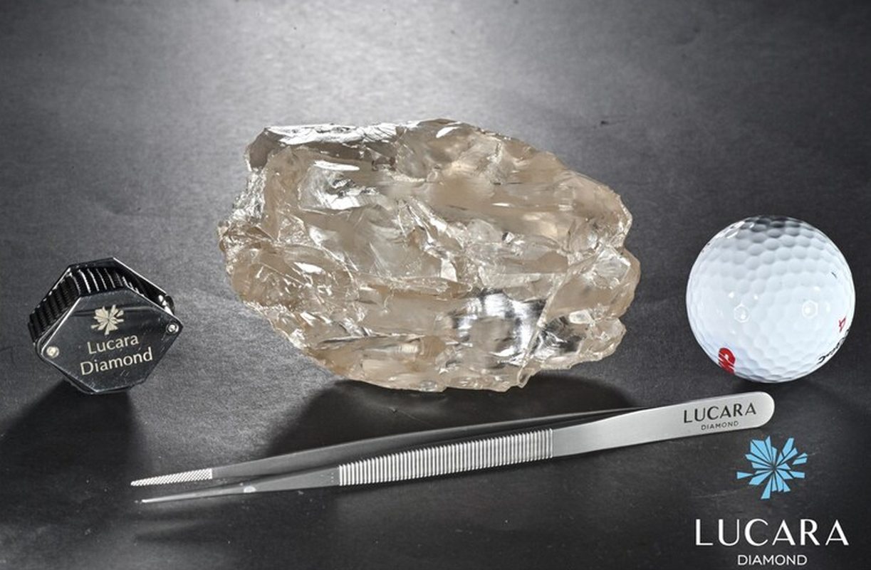 The 2,492-carat diamond mined in Lucara's Karowe Diamond Mine in northeast Botswana.