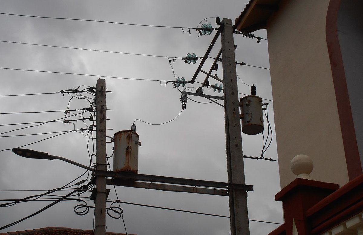 Transformers on pole, in Baracoa, Cuba.